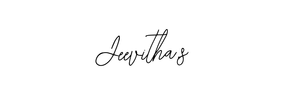 Use a signature maker to create a handwritten signature online. With this signature software, you can design (Bearetta-2O07w) your own signature for name Jeevitha.s. Jeevitha.s signature style 12 images and pictures png