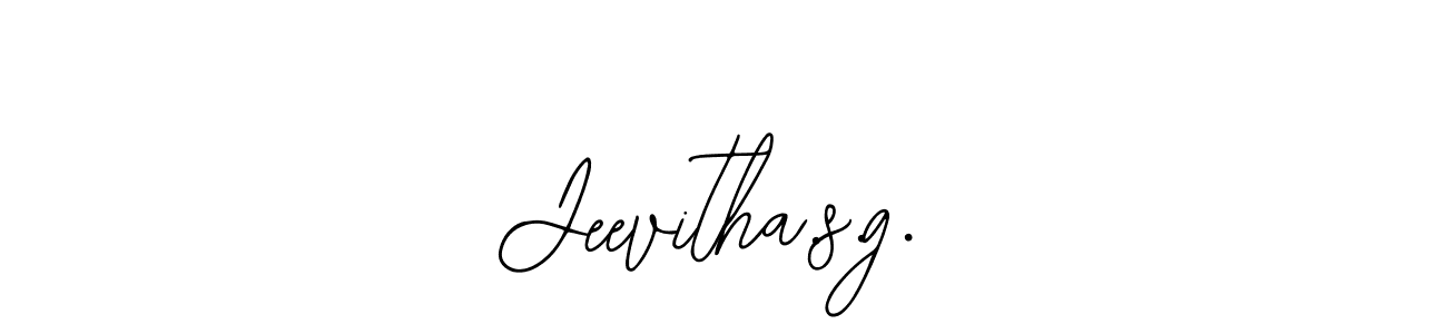 Design your own signature with our free online signature maker. With this signature software, you can create a handwritten (Bearetta-2O07w) signature for name Jeevitha.s.g.. Jeevitha.s.g. signature style 12 images and pictures png