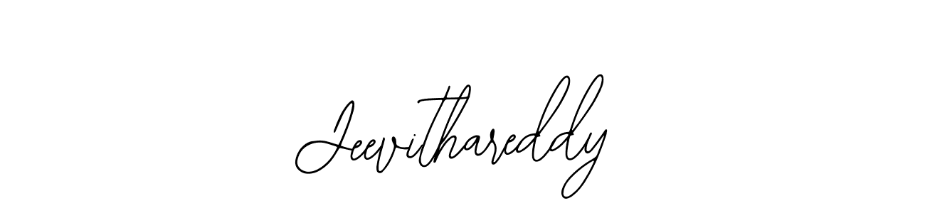 The best way (Bearetta-2O07w) to make a short signature is to pick only two or three words in your name. The name Jeevithareddy include a total of six letters. For converting this name. Jeevithareddy signature style 12 images and pictures png