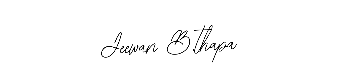 Design your own signature with our free online signature maker. With this signature software, you can create a handwritten (Bearetta-2O07w) signature for name Jeewan B.thapa. Jeewan B.thapa signature style 12 images and pictures png