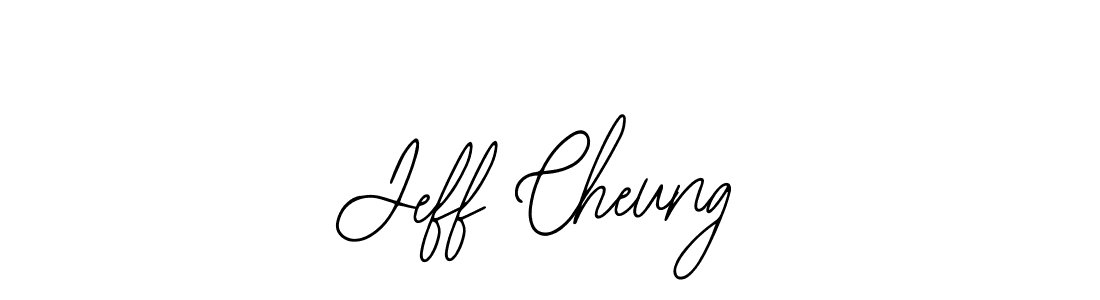 How to make Jeff Cheung name signature. Use Bearetta-2O07w style for creating short signs online. This is the latest handwritten sign. Jeff Cheung signature style 12 images and pictures png