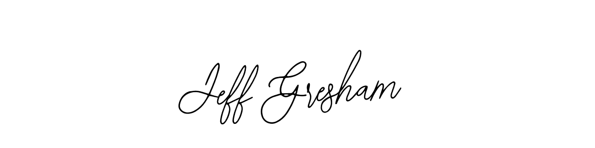 Bearetta-2O07w is a professional signature style that is perfect for those who want to add a touch of class to their signature. It is also a great choice for those who want to make their signature more unique. Get Jeff Gresham name to fancy signature for free. Jeff Gresham signature style 12 images and pictures png