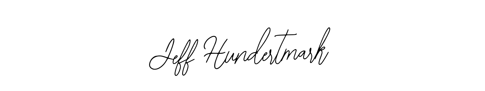 How to make Jeff Hundertmark name signature. Use Bearetta-2O07w style for creating short signs online. This is the latest handwritten sign. Jeff Hundertmark signature style 12 images and pictures png