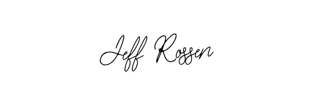 How to make Jeff Rossen name signature. Use Bearetta-2O07w style for creating short signs online. This is the latest handwritten sign. Jeff Rossen signature style 12 images and pictures png