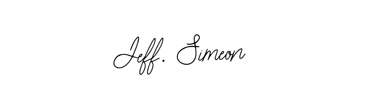 How to make Jeff. Simeon name signature. Use Bearetta-2O07w style for creating short signs online. This is the latest handwritten sign. Jeff. Simeon signature style 12 images and pictures png
