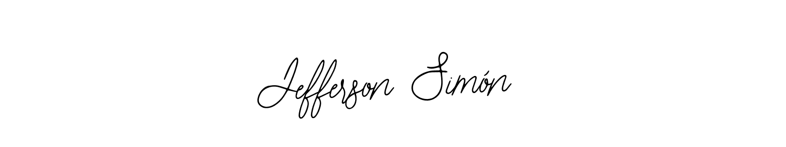 if you are searching for the best signature style for your name Jefferson Simón. so please give up your signature search. here we have designed multiple signature styles  using Bearetta-2O07w. Jefferson Simón signature style 12 images and pictures png