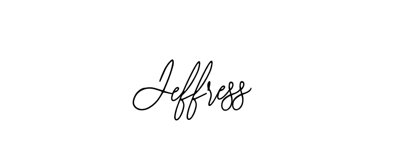 Similarly Bearetta-2O07w is the best handwritten signature design. Signature creator online .You can use it as an online autograph creator for name Jeffress. Jeffress signature style 12 images and pictures png