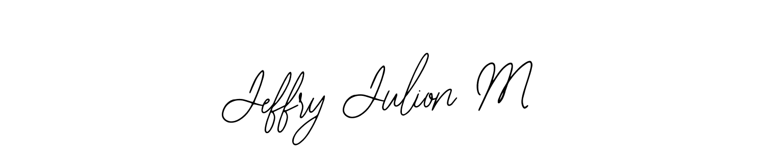 Use a signature maker to create a handwritten signature online. With this signature software, you can design (Bearetta-2O07w) your own signature for name Jeffry Julion M. Jeffry Julion M signature style 12 images and pictures png