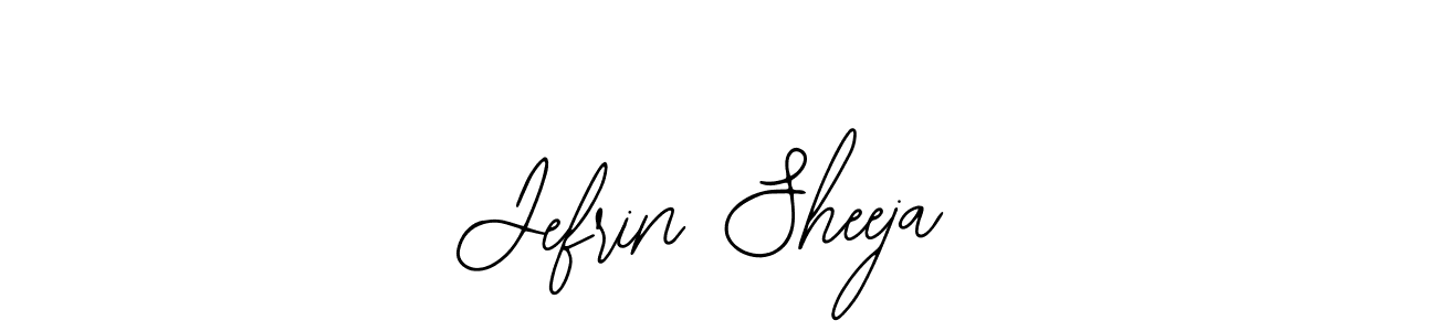 How to make Jefrin Sheeja name signature. Use Bearetta-2O07w style for creating short signs online. This is the latest handwritten sign. Jefrin Sheeja signature style 12 images and pictures png