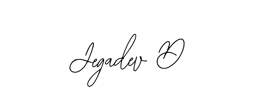 The best way (Bearetta-2O07w) to make a short signature is to pick only two or three words in your name. The name Jegadev D include a total of six letters. For converting this name. Jegadev D signature style 12 images and pictures png