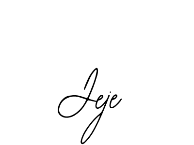 Use a signature maker to create a handwritten signature online. With this signature software, you can design (Bearetta-2O07w) your own signature for name Jeje. Jeje signature style 12 images and pictures png