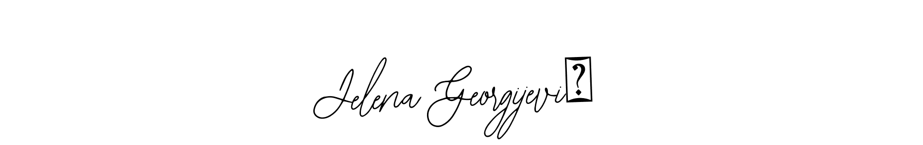 It looks lik you need a new signature style for name Jelena Georgijević. Design unique handwritten (Bearetta-2O07w) signature with our free signature maker in just a few clicks. Jelena Georgijević signature style 12 images and pictures png