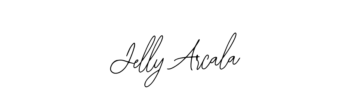 How to make Jelly Arcala name signature. Use Bearetta-2O07w style for creating short signs online. This is the latest handwritten sign. Jelly Arcala signature style 12 images and pictures png