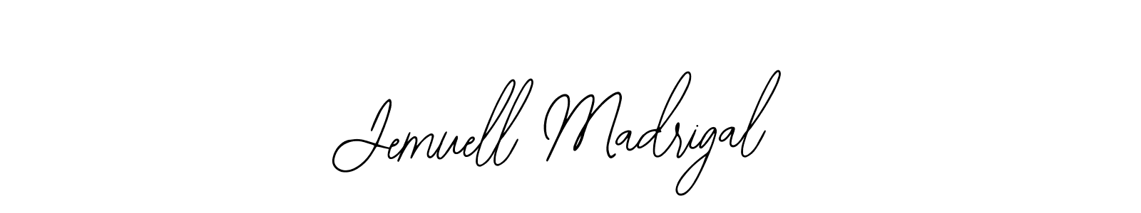 The best way (Bearetta-2O07w) to make a short signature is to pick only two or three words in your name. The name Jemuell Madrigal include a total of six letters. For converting this name. Jemuell Madrigal signature style 12 images and pictures png