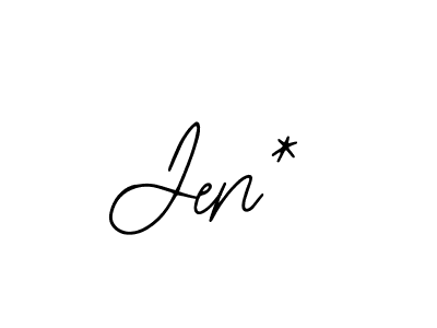 The best way (Bearetta-2O07w) to make a short signature is to pick only two or three words in your name. The name Jen* include a total of six letters. For converting this name. Jen* signature style 12 images and pictures png