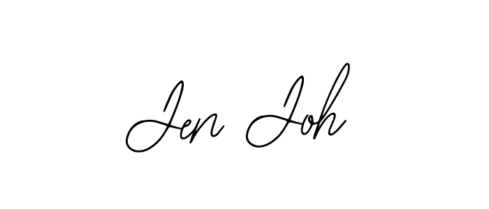 How to make Jen Joh name signature. Use Bearetta-2O07w style for creating short signs online. This is the latest handwritten sign. Jen Joh signature style 12 images and pictures png