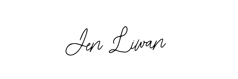Similarly Bearetta-2O07w is the best handwritten signature design. Signature creator online .You can use it as an online autograph creator for name Jen Liwan. Jen Liwan signature style 12 images and pictures png