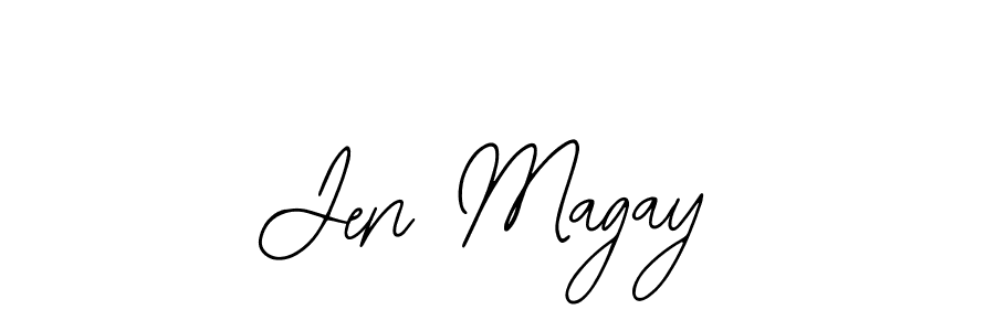 How to make Jen Magay name signature. Use Bearetta-2O07w style for creating short signs online. This is the latest handwritten sign. Jen Magay signature style 12 images and pictures png