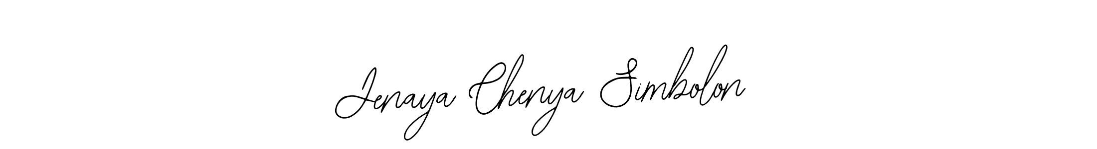 How to make Jenaya Chenya Simbolon name signature. Use Bearetta-2O07w style for creating short signs online. This is the latest handwritten sign. Jenaya Chenya Simbolon signature style 12 images and pictures png