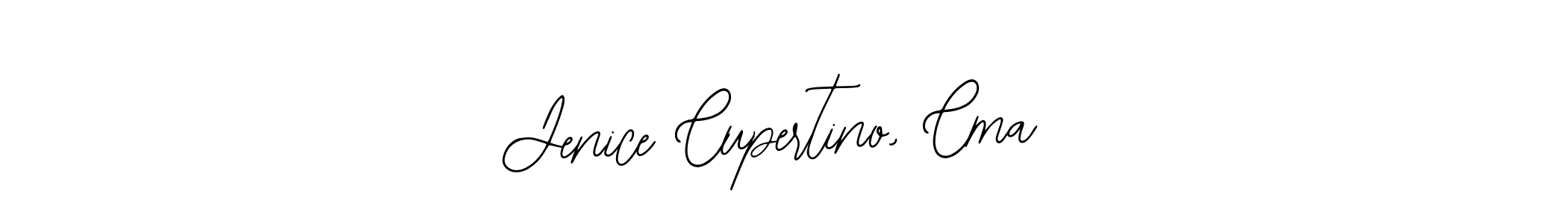 Also You can easily find your signature by using the search form. We will create Jenice Cupertino, Cma name handwritten signature images for you free of cost using Bearetta-2O07w sign style. Jenice Cupertino, Cma signature style 12 images and pictures png