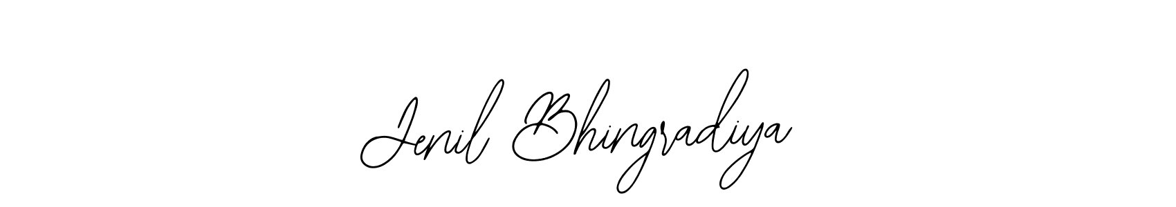 The best way (Bearetta-2O07w) to make a short signature is to pick only two or three words in your name. The name Jenil Bhingradiya include a total of six letters. For converting this name. Jenil Bhingradiya signature style 12 images and pictures png