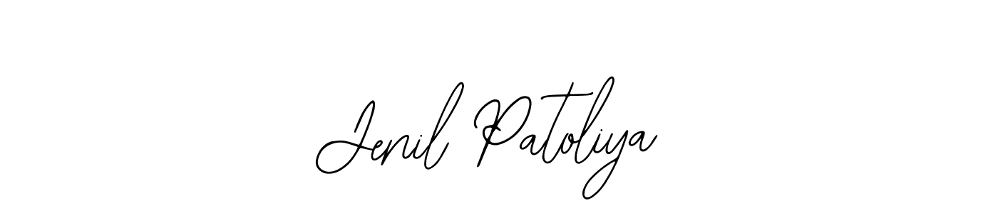 You should practise on your own different ways (Bearetta-2O07w) to write your name (Jenil Patoliya) in signature. don't let someone else do it for you. Jenil Patoliya signature style 12 images and pictures png