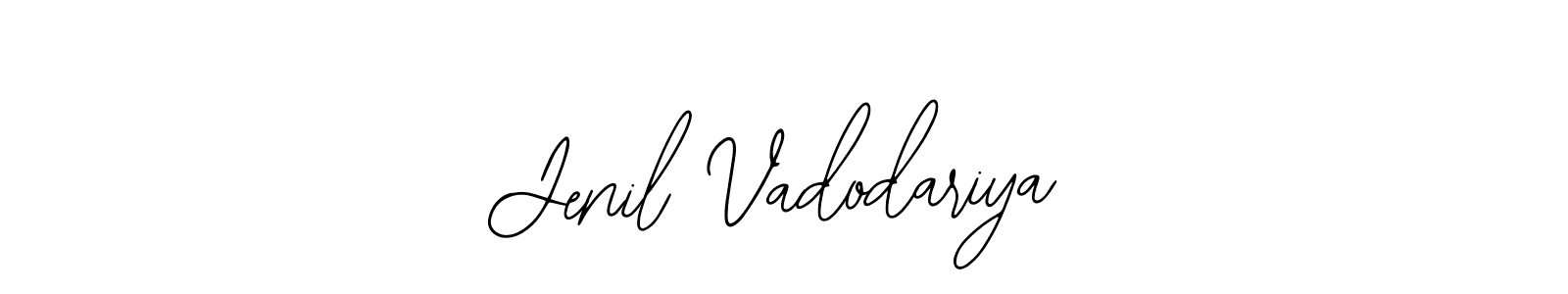How to make Jenil Vadodariya name signature. Use Bearetta-2O07w style for creating short signs online. This is the latest handwritten sign. Jenil Vadodariya signature style 12 images and pictures png