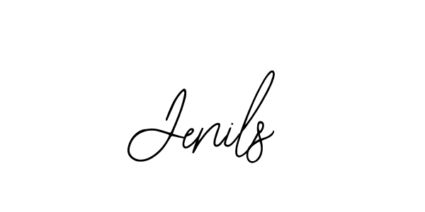 You should practise on your own different ways (Bearetta-2O07w) to write your name (Jenils) in signature. don't let someone else do it for you. Jenils signature style 12 images and pictures png