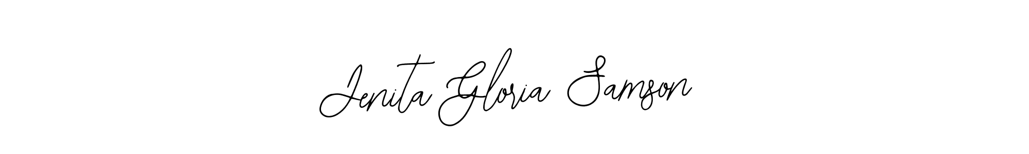 How to make Jenita Gloria Samson name signature. Use Bearetta-2O07w style for creating short signs online. This is the latest handwritten sign. Jenita Gloria Samson signature style 12 images and pictures png