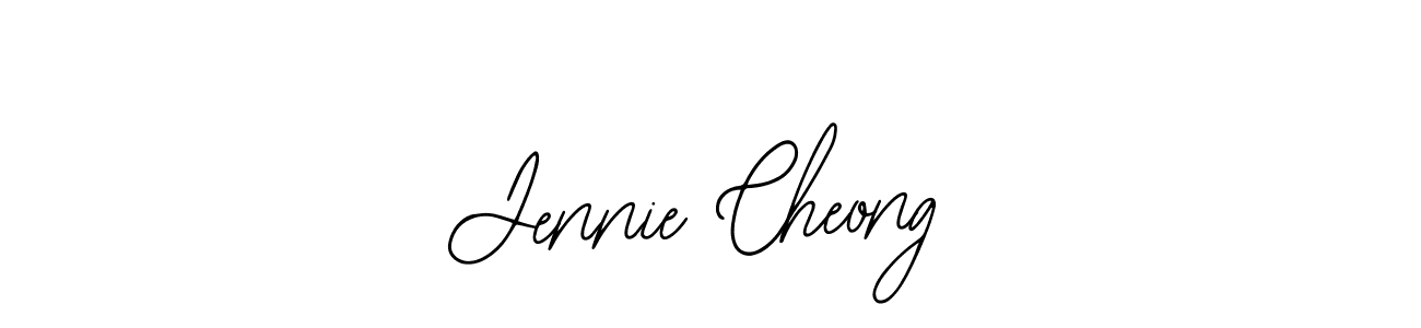 You should practise on your own different ways (Bearetta-2O07w) to write your name (Jennie Cheong) in signature. don't let someone else do it for you. Jennie Cheong signature style 12 images and pictures png