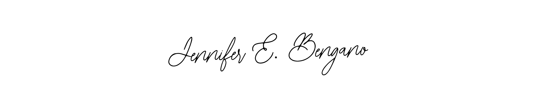 How to make Jennifer E. Bengano name signature. Use Bearetta-2O07w style for creating short signs online. This is the latest handwritten sign. Jennifer E. Bengano signature style 12 images and pictures png