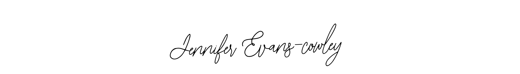 The best way (Bearetta-2O07w) to make a short signature is to pick only two or three words in your name. The name Jennifer Evans-cowley include a total of six letters. For converting this name. Jennifer Evans-cowley signature style 12 images and pictures png