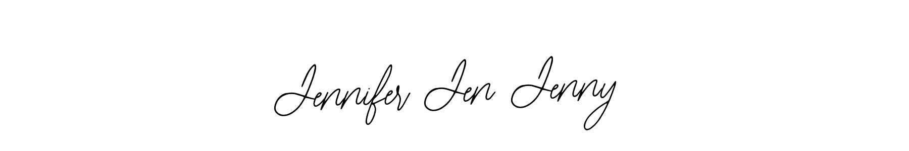 How to make Jennifer Jen Jenny name signature. Use Bearetta-2O07w style for creating short signs online. This is the latest handwritten sign. Jennifer Jen Jenny signature style 12 images and pictures png