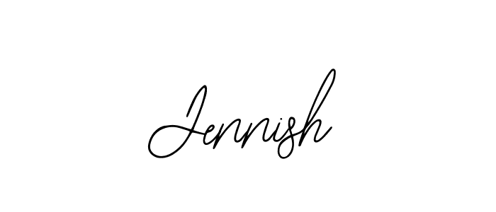 The best way (Bearetta-2O07w) to make a short signature is to pick only two or three words in your name. The name Jennish include a total of six letters. For converting this name. Jennish signature style 12 images and pictures png