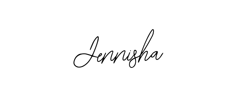The best way (Bearetta-2O07w) to make a short signature is to pick only two or three words in your name. The name Jennisha include a total of six letters. For converting this name. Jennisha signature style 12 images and pictures png