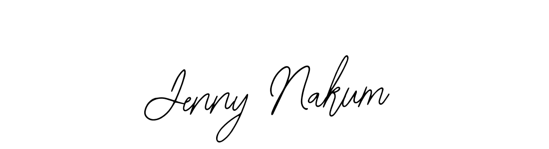 You should practise on your own different ways (Bearetta-2O07w) to write your name (Jenny Nakum) in signature. don't let someone else do it for you. Jenny Nakum signature style 12 images and pictures png