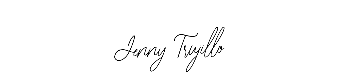 You should practise on your own different ways (Bearetta-2O07w) to write your name (Jenny Trujillo) in signature. don't let someone else do it for you. Jenny Trujillo signature style 12 images and pictures png