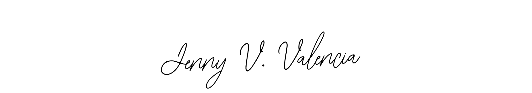 The best way (Bearetta-2O07w) to make a short signature is to pick only two or three words in your name. The name Jenny V. Valencia include a total of six letters. For converting this name. Jenny V. Valencia signature style 12 images and pictures png