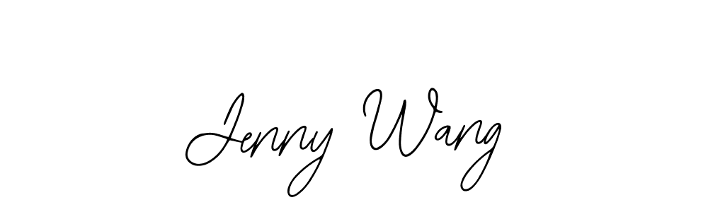 You should practise on your own different ways (Bearetta-2O07w) to write your name (Jenny Wang) in signature. don't let someone else do it for you. Jenny Wang signature style 12 images and pictures png