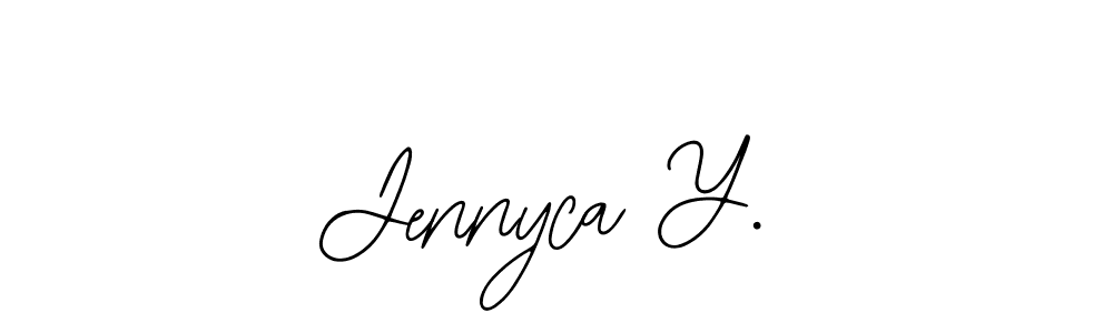 How to make Jennyca Y. name signature. Use Bearetta-2O07w style for creating short signs online. This is the latest handwritten sign. Jennyca Y. signature style 12 images and pictures png