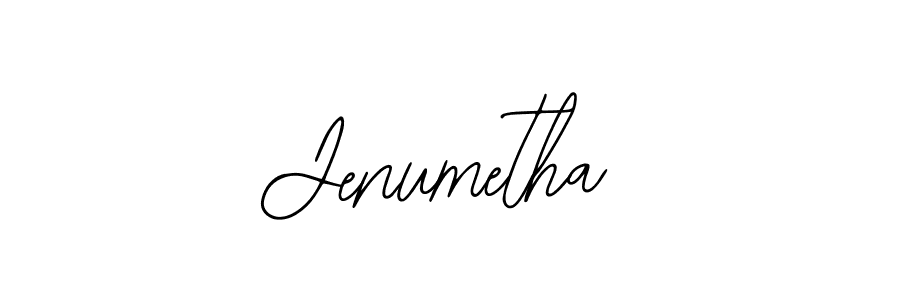 How to make Jenumetha name signature. Use Bearetta-2O07w style for creating short signs online. This is the latest handwritten sign. Jenumetha signature style 12 images and pictures png