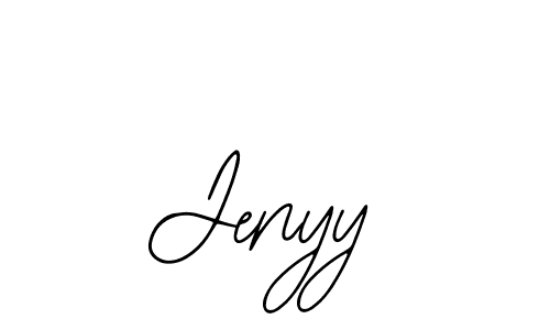 How to make Jenyy name signature. Use Bearetta-2O07w style for creating short signs online. This is the latest handwritten sign. Jenyy signature style 12 images and pictures png