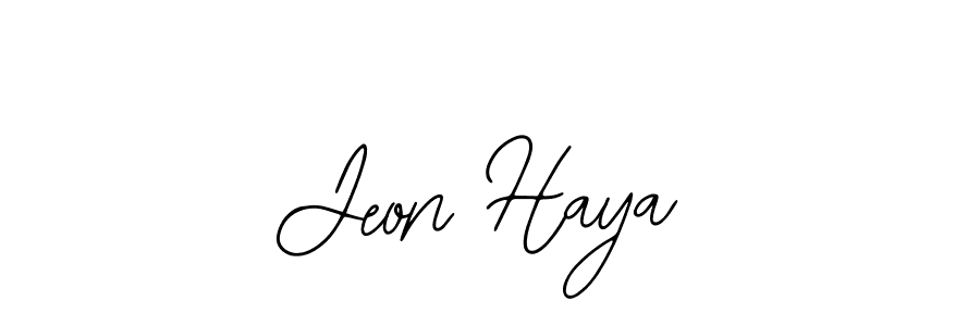 Similarly Bearetta-2O07w is the best handwritten signature design. Signature creator online .You can use it as an online autograph creator for name Jeon Haya. Jeon Haya signature style 12 images and pictures png