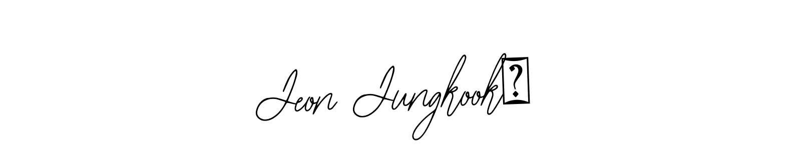 Use a signature maker to create a handwritten signature online. With this signature software, you can design (Bearetta-2O07w) your own signature for name Jeon Jungkook♥. Jeon Jungkook♥ signature style 12 images and pictures png