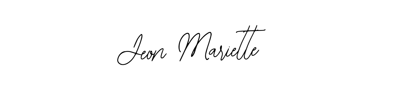 Use a signature maker to create a handwritten signature online. With this signature software, you can design (Bearetta-2O07w) your own signature for name Jeon Mariette. Jeon Mariette signature style 12 images and pictures png