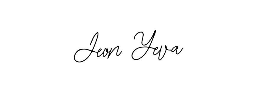 You should practise on your own different ways (Bearetta-2O07w) to write your name (Jeon Yeva) in signature. don't let someone else do it for you. Jeon Yeva signature style 12 images and pictures png