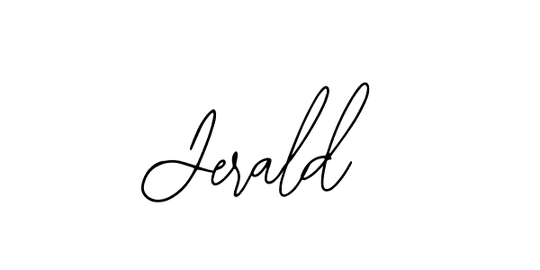 Use a signature maker to create a handwritten signature online. With this signature software, you can design (Bearetta-2O07w) your own signature for name Jerald. Jerald signature style 12 images and pictures png