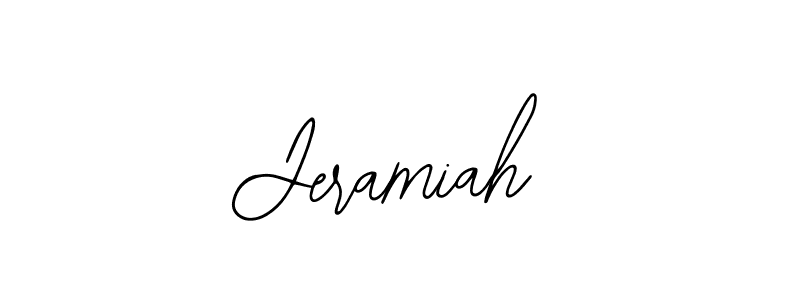 How to make Jeramiah name signature. Use Bearetta-2O07w style for creating short signs online. This is the latest handwritten sign. Jeramiah signature style 12 images and pictures png