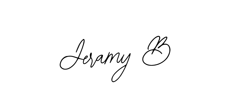 How to make Jeramy B name signature. Use Bearetta-2O07w style for creating short signs online. This is the latest handwritten sign. Jeramy B signature style 12 images and pictures png