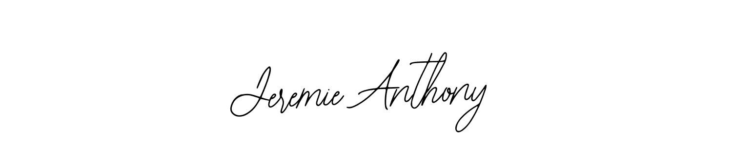 You should practise on your own different ways (Bearetta-2O07w) to write your name (Jeremie Anthony) in signature. don't let someone else do it for you. Jeremie Anthony signature style 12 images and pictures png